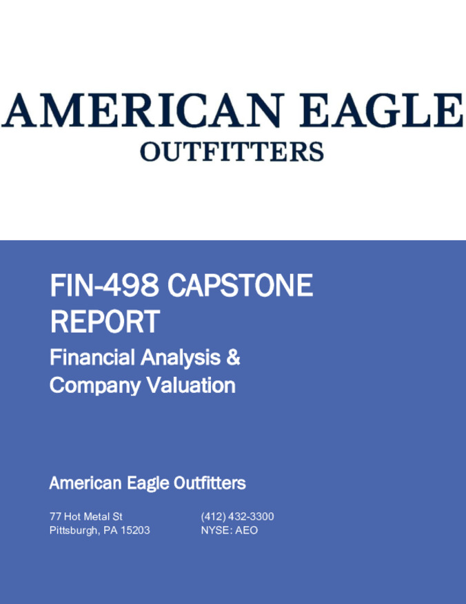 American Eagle Outfitters, Inc. Company Valuation and  Analysis Miniature